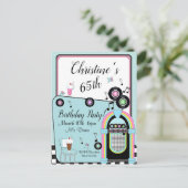 Invitation d'anniversaire pour tout âge, diner amé (Debout devant)