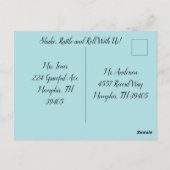 Invitation d'anniversaire pour tout âge, diner amé (Dos)