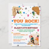 Invitation d'anniversaire pour tout âge - Escalade (Devant)