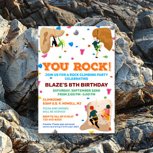 Invitation d'anniversaire pour tout âge - Escalade