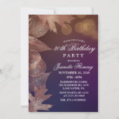 Invitation d'anniversaire pour tout âge - Feuilles (Devant)