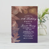 Invitation d'anniversaire pour tout âge - Feuilles (Debout devant)