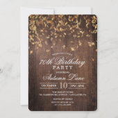 Invitation d'anniversaire pour tout âge - Feuilles (Devant)