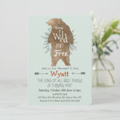 Invitation d'anniversaire pour tout âge - Ours Wil (Debout devant)