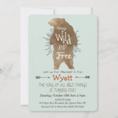 Invitation d'anniversaire pour tout âge - Ours Wil (Devant)