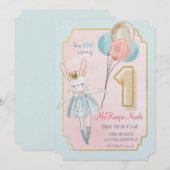 Invitation d'anniversaire pour tout âge - Un Lapin (Devant / Derrière)