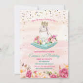 Invitation d'anniversaire pour tout âge - Un Lapin (Devant)