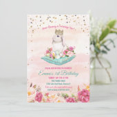 Invitation d'anniversaire pour tout âge - Un Lapin (Debout devant)