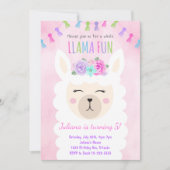 Invitation d'anniversaire pour toute la Llama (Devant)