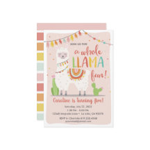 Invitation d'anniversaire pour toute la Llama