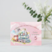 Invitation d'anniversaire pour Train Engine Girl 5 (Debout devant)