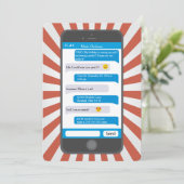 Invitation d'anniversaire pour un Ado de Smartphon (Debout devant)