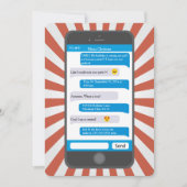 Invitation d'anniversaire pour un Ado de Smartphon (Devant)