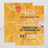 Invitation d'anniversaire pour un adolescent garço (Devant / Derrière)
