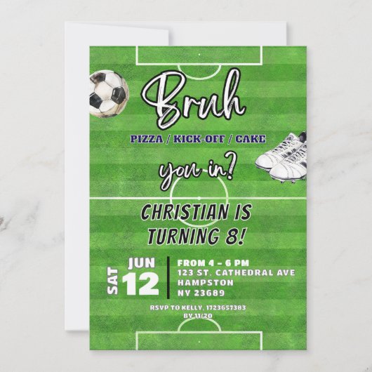 Invitation d'anniversaire pour un adolescent garço (Devant)
