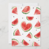 Invitation d'anniversaire pour un an avec pastèque (Dos)