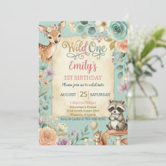 Invitation d'anniversaire pour un animal de la for