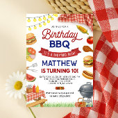 Invitation d'anniversaire pour un barbecue dans le