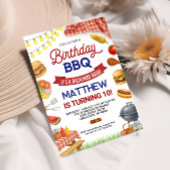 Invitation d'anniversaire pour un barbecue dans le