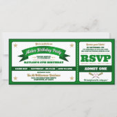 Invitation d'anniversaire pour un billet de baseba (Devant)