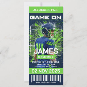 Invitation d'anniversaire pour un billet de footba