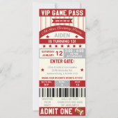 Invitation d'anniversaire pour un billet de footba (Devant)