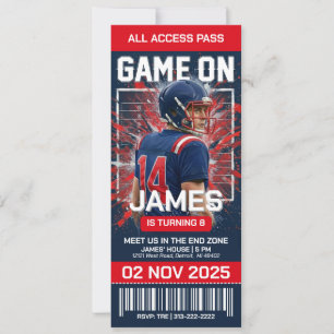 Invitation d'anniversaire pour un billet de footba