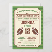 Invitation d'anniversaire pour un billet de footba (Devant)