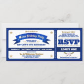 Invitation d'anniversaire pour un billet de match  (Devant)