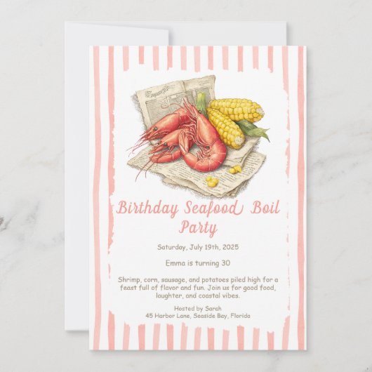 Invitation d'anniversaire pour un Boil de Fruits d (Devant)