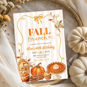 Invitation d'anniversaire pour un brunch d'automne
