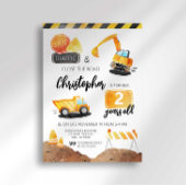 Invitation d'anniversaire pour un chantier tous âg