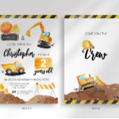 Invitation d'anniversaire pour un chantier tous âg