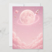 Invitation d'anniversaire pour un espace rose (Dos)
