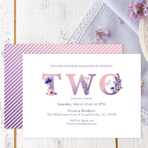 Invitation d'anniversaire pour un fleur sauvage