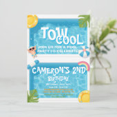 Invitation d'anniversaire pour un garçon de 2 ans (Debout devant)