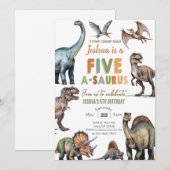 Invitation d'anniversaire pour un garçon de 5 ans  (Devant / Derrière)