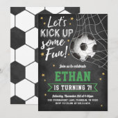 Invitation d'anniversaire pour un jeu de sport de  (Devant / Derrière)