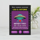 Invitation d'anniversaire pour un joueur (Debout devant)
