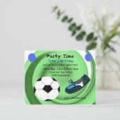 Invitation d'anniversaire pour un match de footbal (Debout devant)