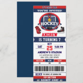 Invitation d'anniversaire pour un match de hockey (Devant / Derrière)