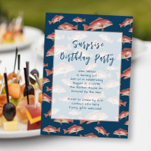 Invitation d'anniversaire pour un pêcheur en eau s