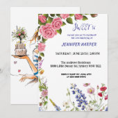 Invitation d'anniversaire pour un Sweet 16 avec de (Devant / Derrière)