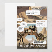 Invitation d'anniversaire pour une aventure préhis (Devant / Derrière)