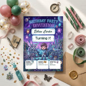 Invitation d'anniversaire pour une aventure scient