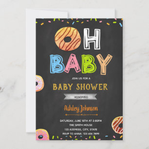 Invitation d'anniversaire pour une baby shower de