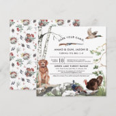 Invitation d'anniversaire pour une chasse à la din (Devant / Derrière)