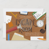 Invitation d'anniversaire pour une Escape Room Mys (Devant)