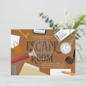 Invitation d'anniversaire pour une Escape Room Mys (Debout devant)