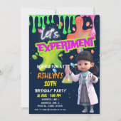 Invitation d'anniversaire pour une expérience scie (Devant)